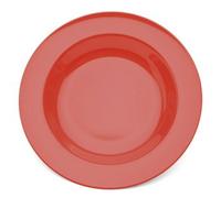 Harfield Pasta Soup Red Plate - Pack of 4, 21.5cm HQ Polycarbonate Unbreakable Plastic