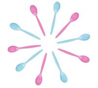 Harfield Pink & Blue Teaspoons Reusable Set of 10 Virtually Unbreakable Polycarbonate Plastic