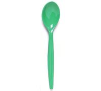 Harfield Reusable Teaspoons Emerald Green 14.5cm (Pack of 10) HQ Unbreakable Polycarbonate