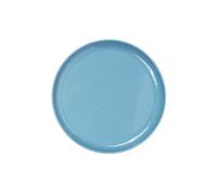 Harfield Walled Dinner Plates Pack of 4 Heavyweight Shatterproof Plastic Dishwasher Microwave Safe 23cm (Blue Speckle)