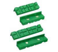 HARFINGTON 1 Set Vise Jaw Pads 4" and 6" Rubber Magnetic Vise Soft Jaws Standard Anti-Scratches Vice Covers Tools for DIY Making Woodworking Clamping Plumbing, Green