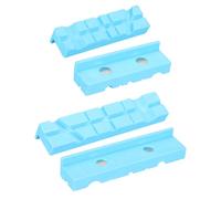HARFINGTON 1 Set Vise Jaw Pads 4" and 6" Rubber Magnetic Vise Soft Jaws Standard Anti-Scratches Vice Covers Tools for DIY Making Woodworking Clamping Plumbing, Blue
