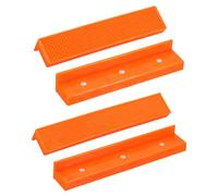 HARFINGTON 1 Set Vise Jaw Pads 5" and 6" Rubber Flat Magnetic Vise Soft Jaws Standard Anti-Scratches Vice Covers Tools for DIY Making Woodworking Clamping Plumbing, Orange