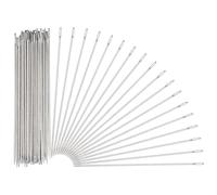 HARFINGTON 100 Pcs Sewing Needles 0.07 x 5 Inch Stainless Steel Big Eye Embroidery Thread Beading Leather Needle Upholstery Hand Sewing Awl for Art Craft Stitching Home Repair, Silver