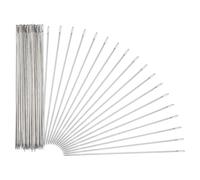 HARFINGTON 100 Pcs Sewing Needles 0.07 x 6 Inch Stainless Steel Big Eye Embroidery Thread Beading Leather Needle Upholstery Hand Sewing Awl for Art Craft Stitching Home Repair, Silver