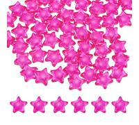 HARFINGTON 100pcs Acrylic Crystal Star Beads, 11mm Star Shape Charm Spacer Beads for DIY Crafts Jewelry Making Bracelet Necklace Decor Key Chains, Dark Rose Red