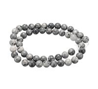 HARFINGTON 100pcs Natural Stone Beads 6mm Map Round Gemstone Stone Loose Beading Real Genuine Smooth Balls Bead for Jewelry Making Bracelets Necklace Earrings DIY