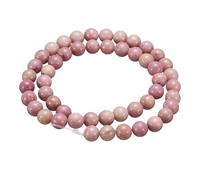 HARFINGTON 100pcs Natural Stone Beads 6mm Rose Round Gemstone Stone Loose Beading Real Genuine Smooth Balls Bead for Jewelry Making Bracelets Necklace Earrings DIY