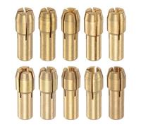 HARFINGTON 10pcs Brass Collet 0.5-3.2mm Brass Drill Chucks Mini Electric Grinder Quick Change Drill Chuck Bit Sets for Rotary Tools, 4.8mm Shank Diameter
