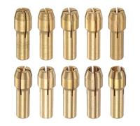 HARFINGTON 10pcs Brass Collet 0.5-3.2mm Brass Drill Chucks Mini Electric Grinder Quick Change Drill Chuck Bit Sets for Rotary Tools, 4.3mm Shank Diameter