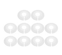 HARFINGTON 10pcs Flange Pipe Cover Decoration 2.17" to 2.95" (55-75mm) Plastic Clip-on Wall Hole Cover Under Sink Pipe Radiator Escutcheon Collar for Bathroom Kitchen Toilet, White