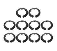 HARFINGTON 10pcs Flange Pipe Cover Decoration 2.95" (75mm) Plastic Clip-on Wall Hole Cover Under Sink Pipe Radiator Escutcheon Collar for Bathroom Kitchen Toilet, Black