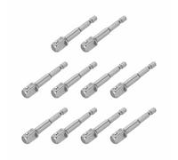 HARFINGTON 10pcs Impact Socket Adapter 3/8" Square Drive 1/4" Hex Shank 2.6" Long Extension Bit for Axle Nut Driver Drill Socket Sets