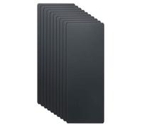 HARFINGTON 10pcs Metal Business Card 3.1" x 1.2" x 0.024" 201 Stainless Steel Mirror Titanium Laser Engrave Cards Custom Blank CNC Engrave Sheet for House Office DIY Gift Invitations, Black