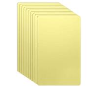 HARFINGTON 10pcs Metal Business Card 3.1" x 2" x 0.016" 201 Stainless Steel Mirror Titanium Laser Engrave Cards Custom Blank CNC Engrave Sheet for House Office DIY Gift Invitations, Gold