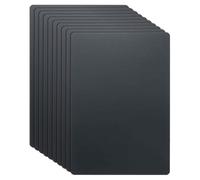 HARFINGTON 10pcs Metal Business Card 4.7" x 3.1" x 0.024" 201 Stainless Steel Mirror Titanium Laser Engrave Cards Custom Blank CNC Engrave Sheet for House Office DIY Gift Invitations, Black