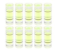 HARFINGTON 10pcs Small Cylindrical Bubble Level Vials 4.5x12mm PMMA Mini Horizontal Bubble Spirit Level Measuring Layout Tools for RV TV Picture Frame Hanging Tool Leveler
