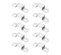 HARFINGTON 10pcs Square Pipe Clamp 20x10mm 304 Stainless Steel Square Tube Buckle U Shaped Tube Clamp Strut Connector for Pipe Hose Cable, Silver