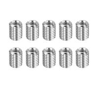 HARFINGTON 10pcs Thread Repair Inserts M10 x 1.5 Male to M6 x 1 Female Thread 14mm Long Stainless Steel Reducing Nuts Metric Self Tapping Sleeves Threaded Reducer Industrial Fasteners