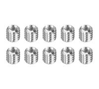HARFINGTON 10pcs Thread Repair Inserts M6 x 1 Male to M4 x 0.7 Female Thread 6mm Long Stainless Steel Reducing Nuts Metric Self Tapping Sleeves Threaded Reducer Industrial Fasteners