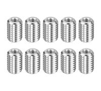 HARFINGTON 10pcs Thread Repair Inserts M8 x 1.25 Male to M4 x 0.7 Female Thread 12mm Long Stainless Steel Reducing Nuts Metric Self Tapping Sleeves Threaded Reducer Industrial Fasteners