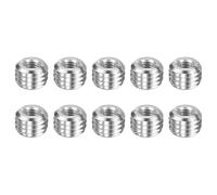 HARFINGTON 10pcs Thread Repair Inserts M8 x 1.25 Male to M4 x 0.7 Female Thread 6mm Long Stainless Steel Reducing Nuts Metric Self Tapping Sleeves Threaded Reducer Industrial Fasteners
