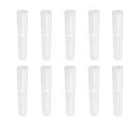 HARFINGTON 10pcs Umbrella Tail Head Beads 3.8mm Hole Dia 29mm Length PP Plastic Umbrella Components for Folding Umbrella Cover Parts, White