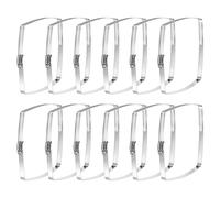 HARFINGTON 12pcs 6" x 6" Rectangular Hose Clamps 304 Stainless Steel Square Duct Pipe Hose Clamp Adjustable for Ducting Securing Hose Cable and Bridge Project Application