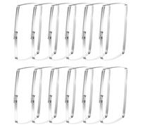 HARFINGTON 12pcs 8" x 6" Rectangular Hose Clamps 304 Stainless Steel Square Duct Pipe Hose Clamp Adjustable for Ducting Securing Hose Cable and Bridge Project Application