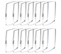 HARFINGTON 12pcs 8" x 8" Rectangular Hose Clamps 304 Stainless Steel Square Duct Pipe Hose Clamp Adjustable for Ducting Securing Hose Cable and Bridge Project Application