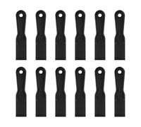 HARFINGTON 12pcs Putty Scraper 1.5" Plastic Flexible Putty Knives Disposable Paint Spreader Cleaner Tool for Spackling, Patching Painting Repairing, Black