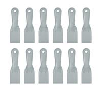 HARFINGTON 12pcs Putty Scraper 1.97" Plastic Flexible Putty Knives Disposable Paint Spreader Cleaner Tool for Spackling, Patching Painting Repairing, Gray