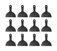 HARFINGTON 12pcs Putty Scraper 6.1" Plastic Flexible Putty Knives Disposable Paint Spreader Cleaner Tool for Spackling, Patching Painting Repairing, Black