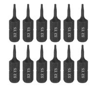 HARFINGTON 12pcs T5 Torx Screwdriver Bit 1/4" Hex Shank 25mm/1" Length S2 Steel Star 6 Point Head Hex Security Screw Driver Bits with Hole for Impact Electric Screw Driver Power Tools, Black