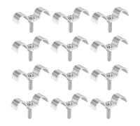 HARFINGTON 12Set Stainless Steel Double Line Clamp 12 mm / 1/2 inch Fuel Lines Clips M-Shape Mounting Clip for Brake Fuel Lines Tubes Wire Pipe Cord Installation, Silver