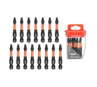 HARFINGTON 15pcs Square Head Screwdriver Bits 1/4" Hex Shank SQ3 Magnetic Head 2" Length S2 Steel Screw Driver Drill Bit for Repair Work Electric Screw Driver