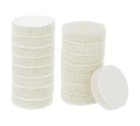 HARFINGTON 16pcs Scrubber Scouring Pads 450 Grits 2 Inch Drill Power Brush Hoop and Loop Surface Conditioning Disc Drill Scuffing Disc Scrub Pads for Home Kitchen Cleaning, White