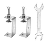 HARFINGTON 2 PCS Stainless Steel C Clamps Mini 2.95" (75mm) Wide Jaw Opening Stainless Steel U Clamp for Woodworking Welding Building Household Mounting