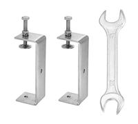 HARFINGTON 2 PCS Stainless Steel C Clamps Mini 5.12" (130mm) Wide Jaw Opening Stainless Steel U Clamp for Woodworking Welding Building Household Mounting