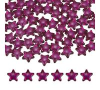 HARFINGTON 200pcs Acrylic Crystal Star Beads, 11mm Star Shape Charm Spacer Beads for DIY Crafts Jewelry Making Bracelet Necklace Decor Key Chains, Dark Purple