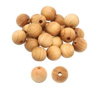 HARFINGTON 200pcs Natural Wooden Beads 6mm Hill Cedar Wood Round Polished Loose Bead Smooth Spacer Balls Beading for Jewelry Making Bracelets Necklace Earrings Craft DIY