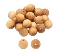 HARFINGTON 200pcs Natural Wooden Beads 8mm Hill Cedar Wood Round Polished Loose Bead Smooth Spacer Balls Beading for Jewelry Making Bracelets Necklace Earrings Craft DIY