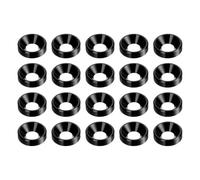 HARFINGTON 20pcs Countersunk Washer M4 Anodized Aluminum Alloy Finishing Washers, Screw Gaskets for Mechanical Accessories Parts, Black