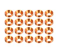 HARFINGTON 20pcs Countersunk Washer M5 Anodized Aluminum Alloy Finishing Washers, Screw Gaskets for Mechanical Accessories Parts, Orange