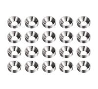 HARFINGTON 20pcs Countersunk Washer M5 Anodized Aluminum Alloy Finishing Washers, Screw Gaskets for Mechanical Accessories Parts, Gray