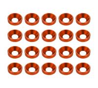 HARFINGTON 20pcs Countersunk Washer M6 Anodized Aluminum Alloy Finishing Washers, Screw Gaskets for Mechanical Accessories Parts, Orange