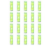 HARFINGTON 20pcs Cylindrical Bubble Spirit Level Vials 10x35mm Mini Horizontal Bubble Spirit Level Little Measuring Layout Tools for Industrial Carpentry Picture Frame, Green