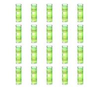 HARFINGTON 20pcs Cylindrical Bubble Spirit Level Vials 9.5x30mm Mini Horizontal Bubble Spirit Level Little Measuring Layout Tools for Industrial Carpentry Picture Frame, Green
