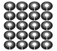 HARFINGTON 20pcs Flange Pipe Cover Decoration 2.17" to 2.95" (55-75mm) Plastic Clip-on Wall Hole Cover Under Sink Pipe Radiator Escutcheon Collar for Bathroom Kitchen Toilet, Black