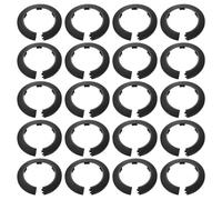 HARFINGTON 20pcs Flange Pipe Cover Decoration 2.95" (75mm) Plastic Clip-on Wall Hole Cover Under Sink Pipe Radiator Escutcheon Collar for Bathroom Kitchen Toilet, Black